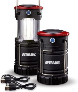 EVEREADY 360 LED Camping Lantern (2-Pack), Collapsible LED Lanterns, Rugged Survival Kits for Hurricane, Emergency Light for Storm, Outages, Outdoor Portable Lanterns